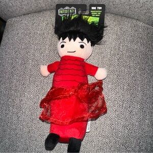 BEETLEJUICE Bride 7" Plush  Plush Halloween Fetch Squeaky DOG TOY RARE HTF